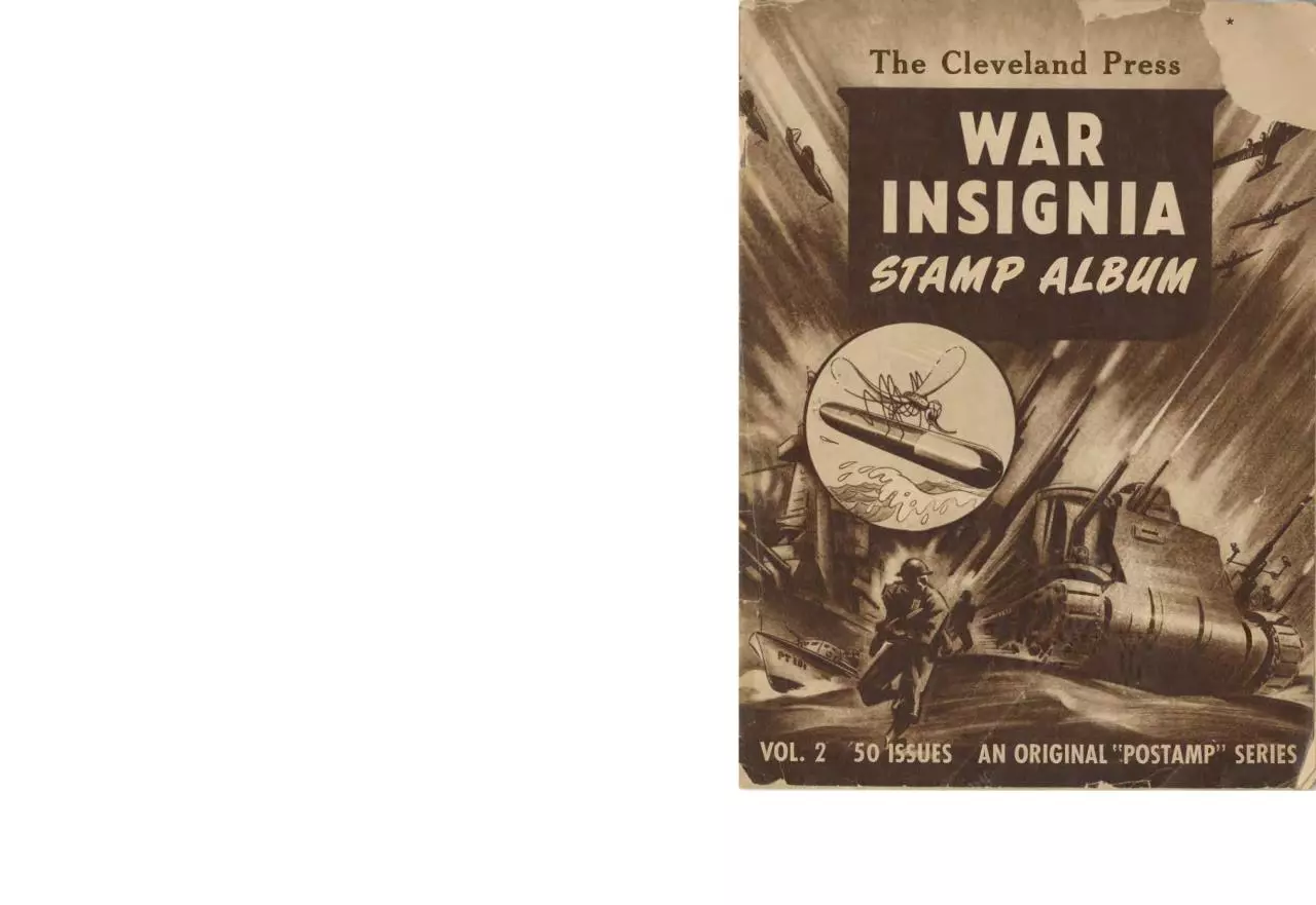 Page 1 of 22, 1942 war insignia stamp album cleveland press 02