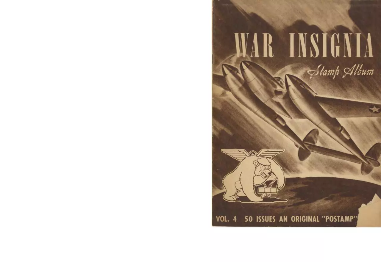 Page 1 of 20, 1942 war insignia stamp album cleveland press 04