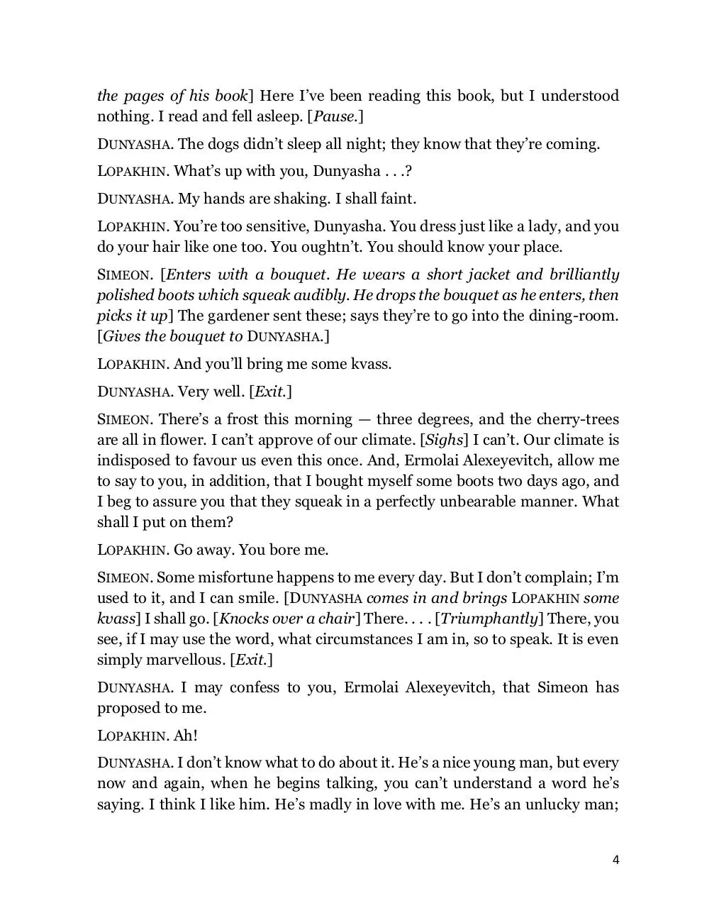 Page 4 of 55, The Cherry Orchard by Anton Chekhov