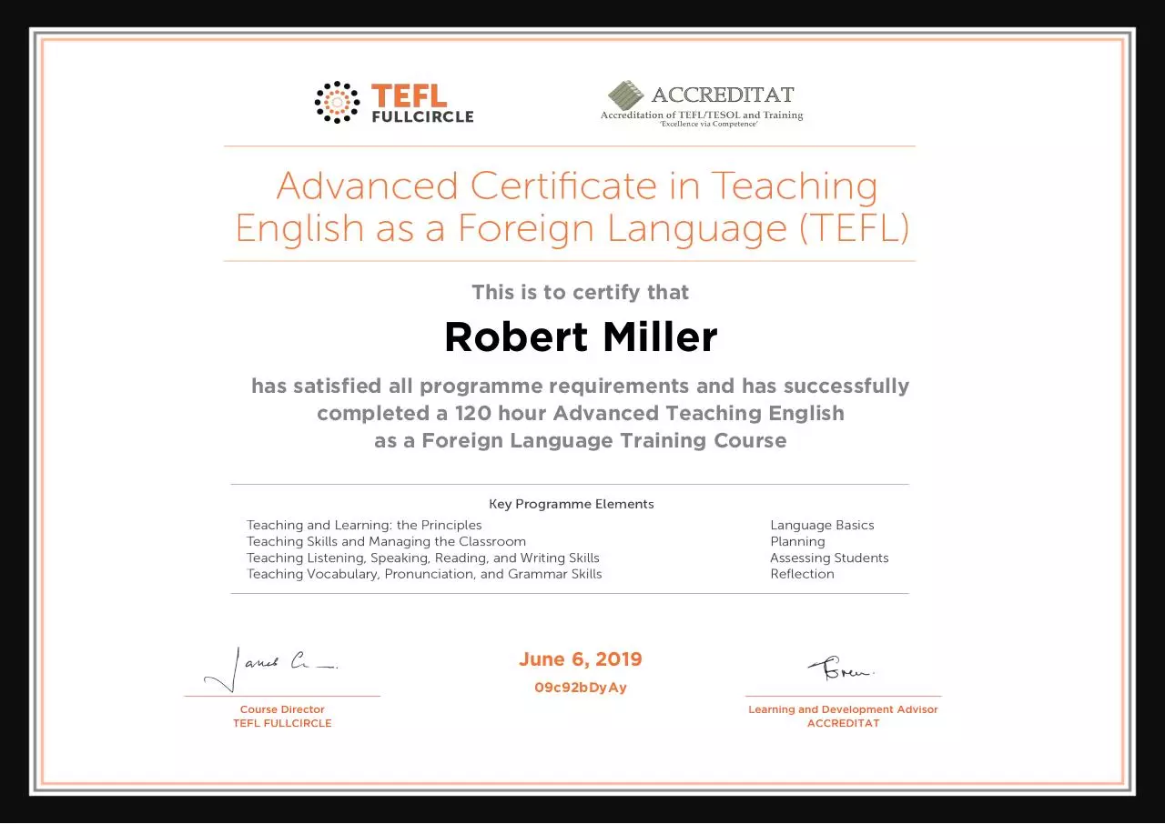 Document preview - 120 Hour TEFL Course_Advanced Certificate in Teaching English as a Foreign Language (TEFL).pdf - Page 1/1