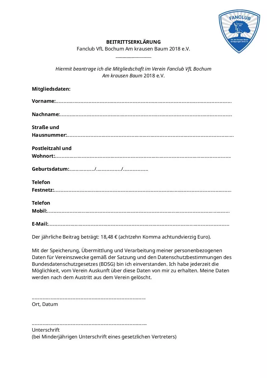Page 1 of 2, beitrittserklarung