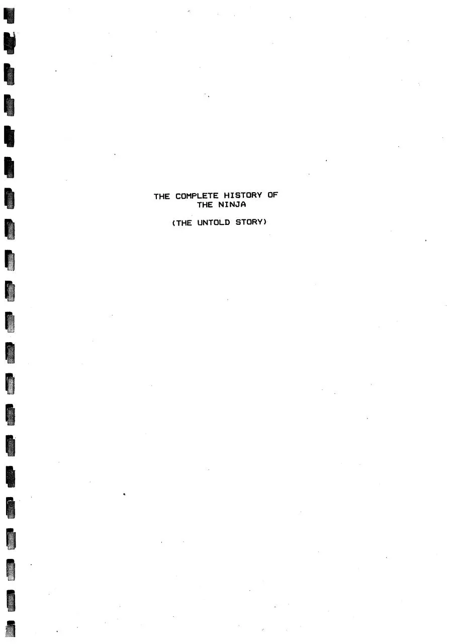 Page 1 of 160, Manuscript Ninja the Untold Story
