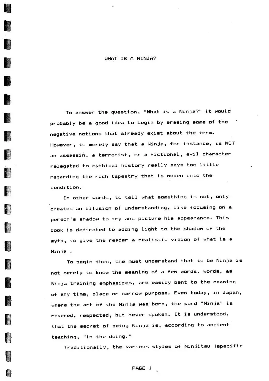 Page 5 of 160, Manuscript Ninja the Untold Story