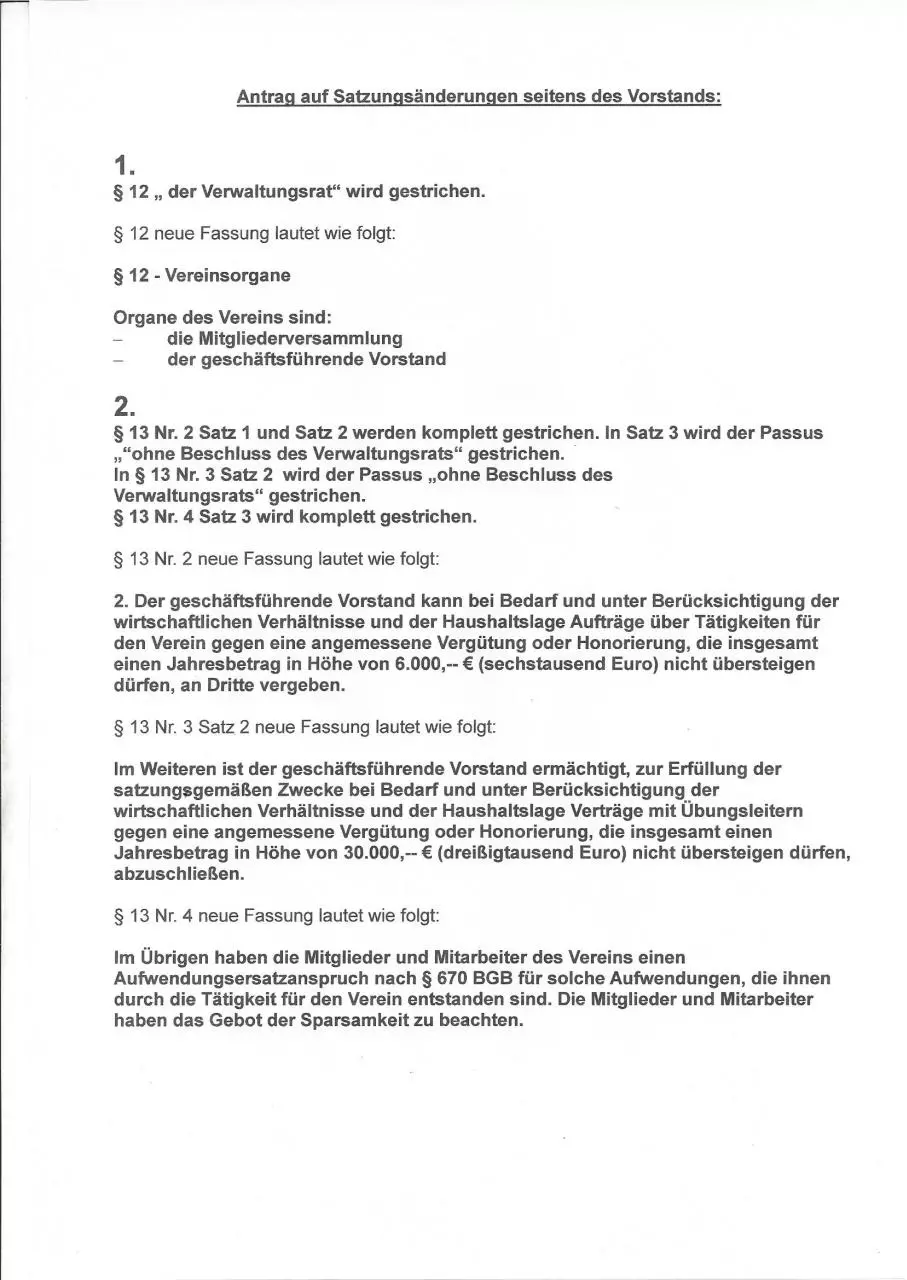 Page 1 of 3, Antrag auf Satzungsänderungen