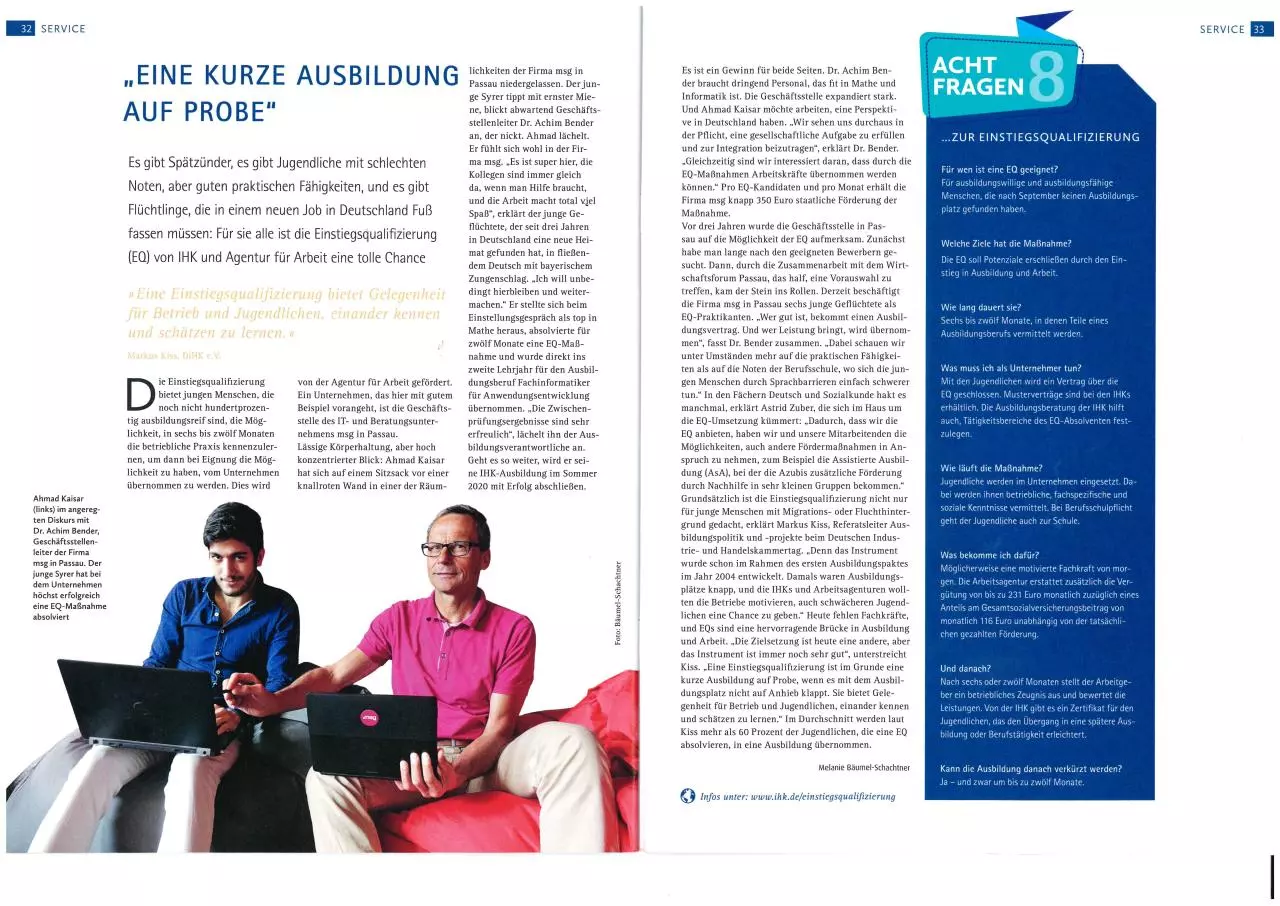 Page 1 of 1, IHK Position Eine kurze Ausbildung auf Probe