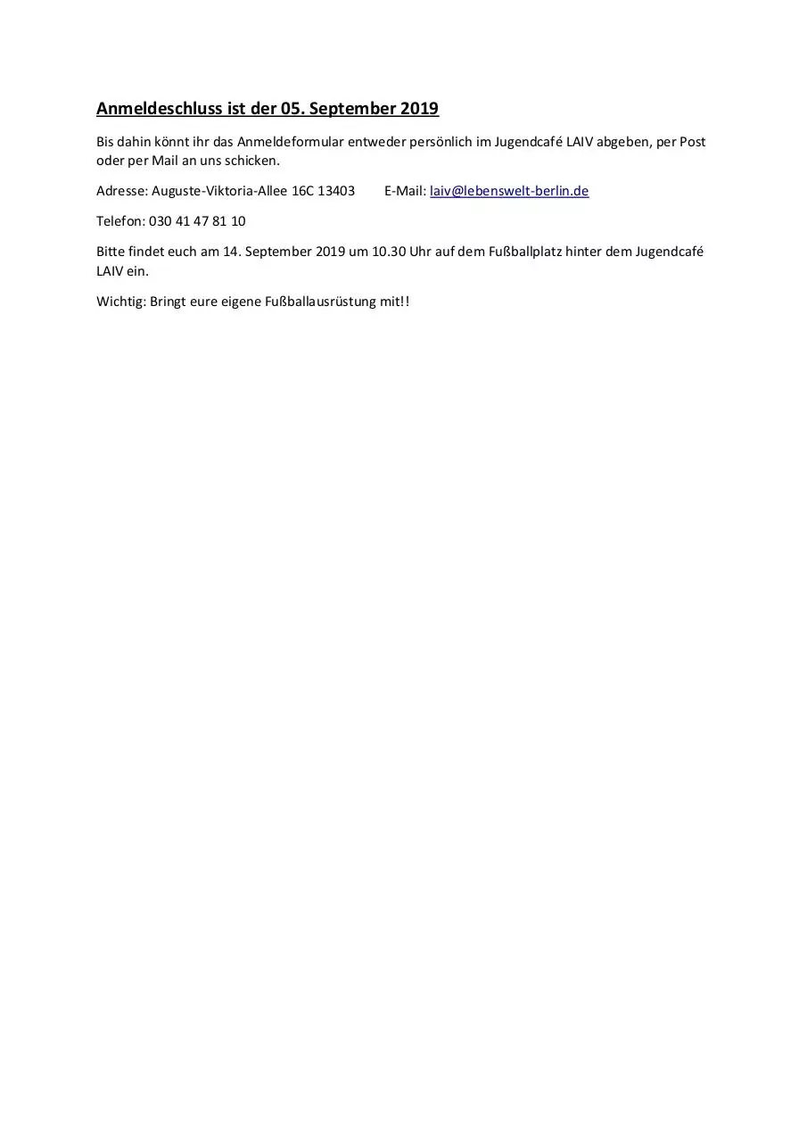 Page 2 of 2, Turnier B Anmeldeformular Kick Rassismus ins Abseits