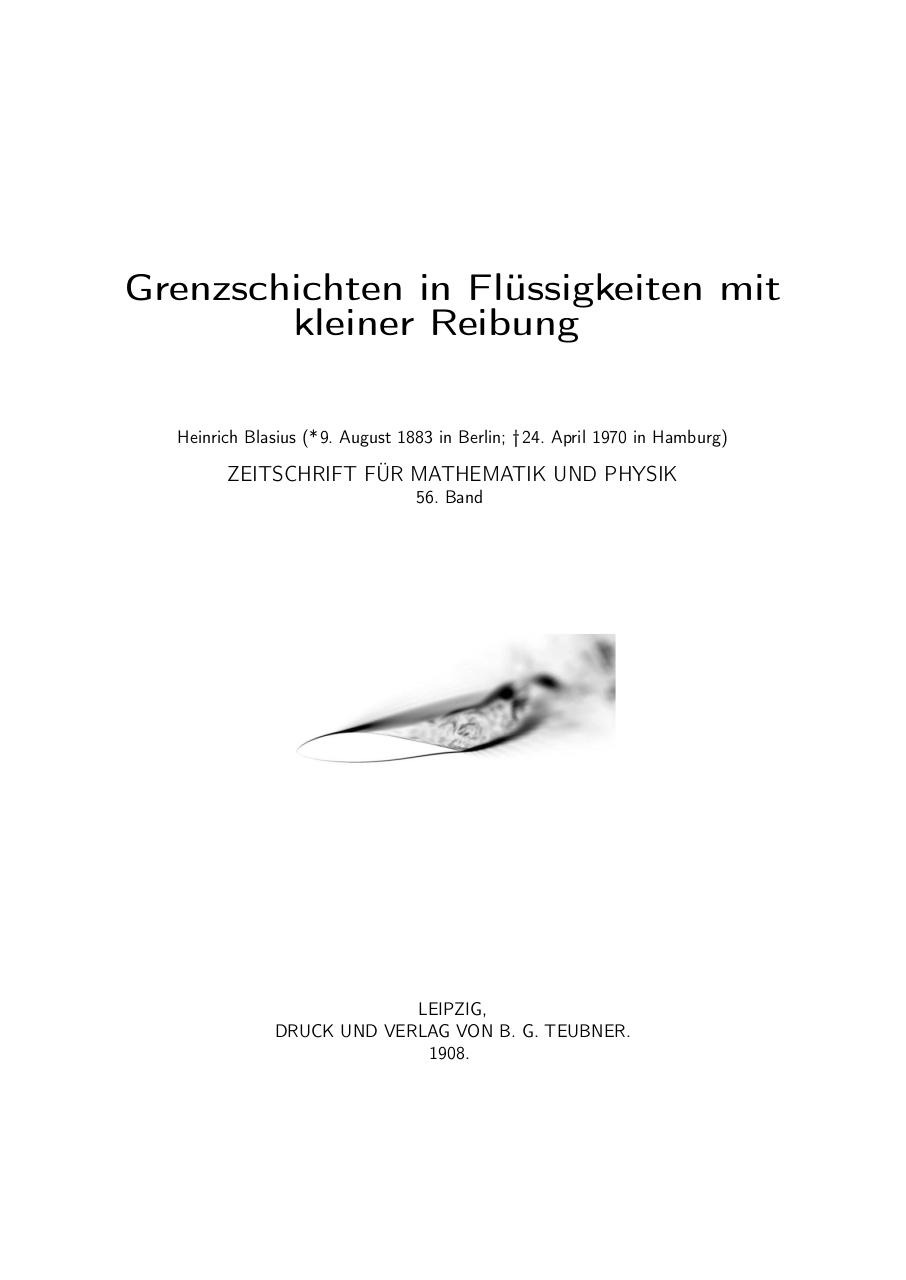 Blasius. Grenzschichten in FlÃ¼ssigkeiten mit kleiner Reibung.pdf - page 1/57