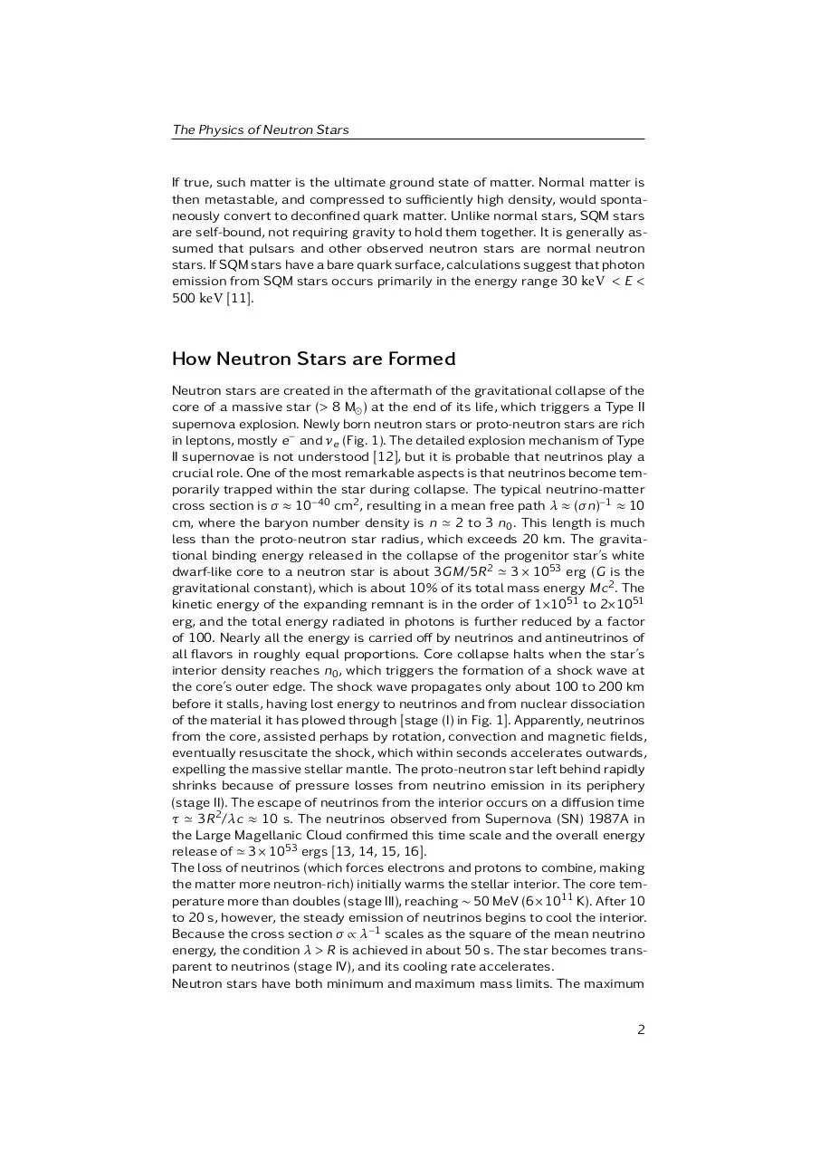 Page 2 of 19, J.M. Lattimer and M. Prakash. The Physics of Neutron Stars