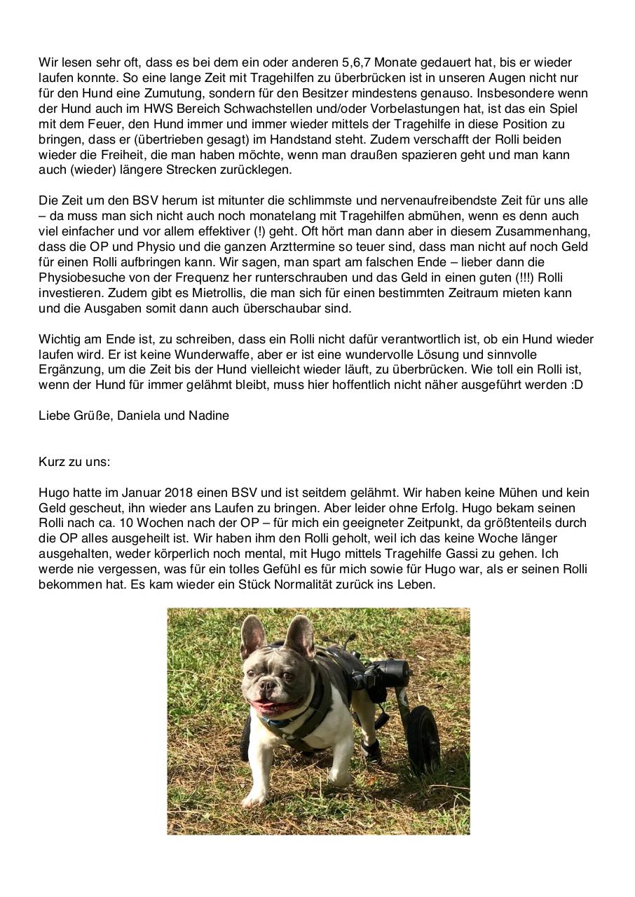 Document preview IrrtÃ¼mer Ã¼ber Hunde Rollis oder warum es vielleicht besser wÃ¤re einen Rolli.pdf - page 3/4