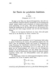 Page 1, Zur Theorie der periodischen Reaktionen
