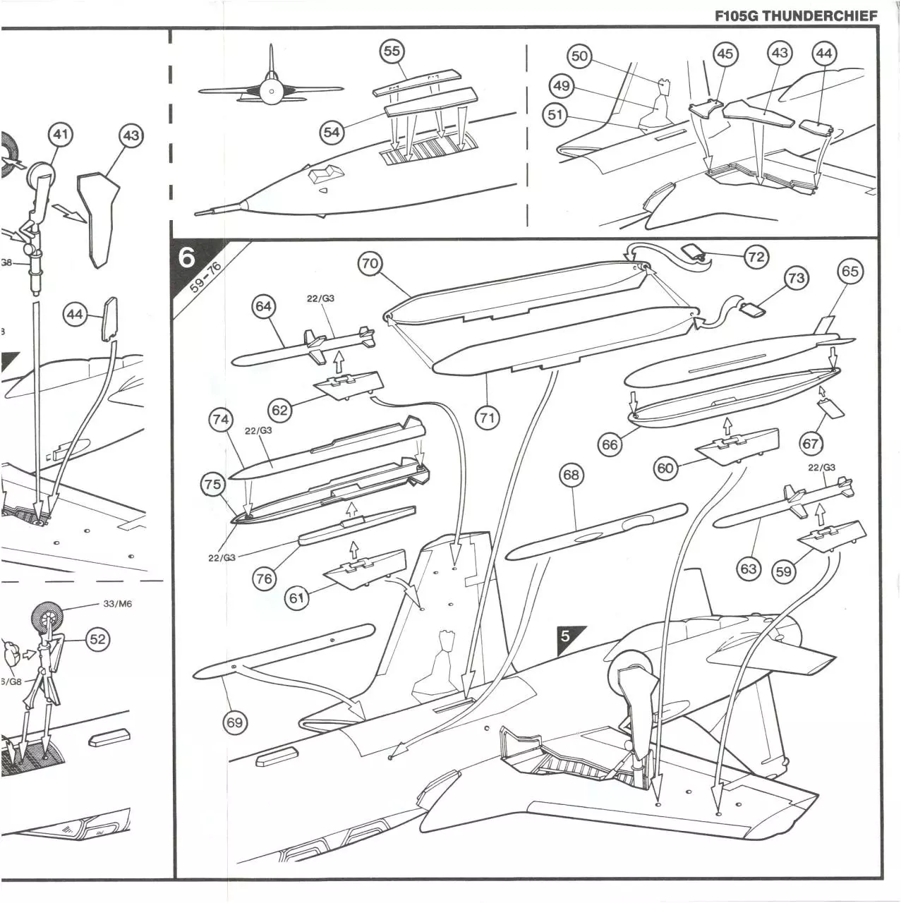 Page 4 of 7, Airfix 72 Republic F 105G Thunderchief 'Wild Weasel' (05024)