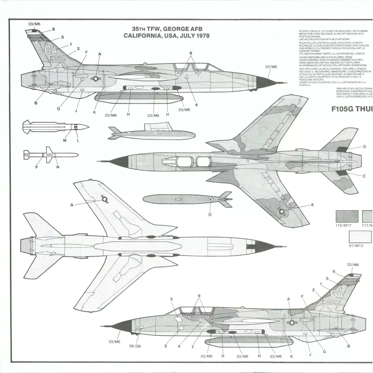 Page 5 of 7, Airfix 72 Republic F 105G Thunderchief 'Wild Weasel' (05024)