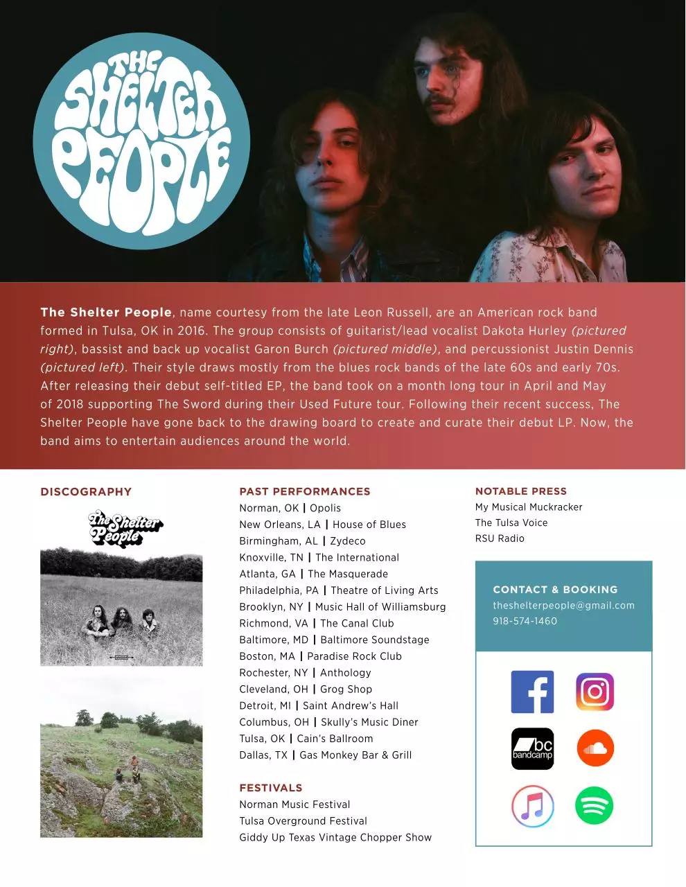 Page 1 of 1, The Shelter People EPK