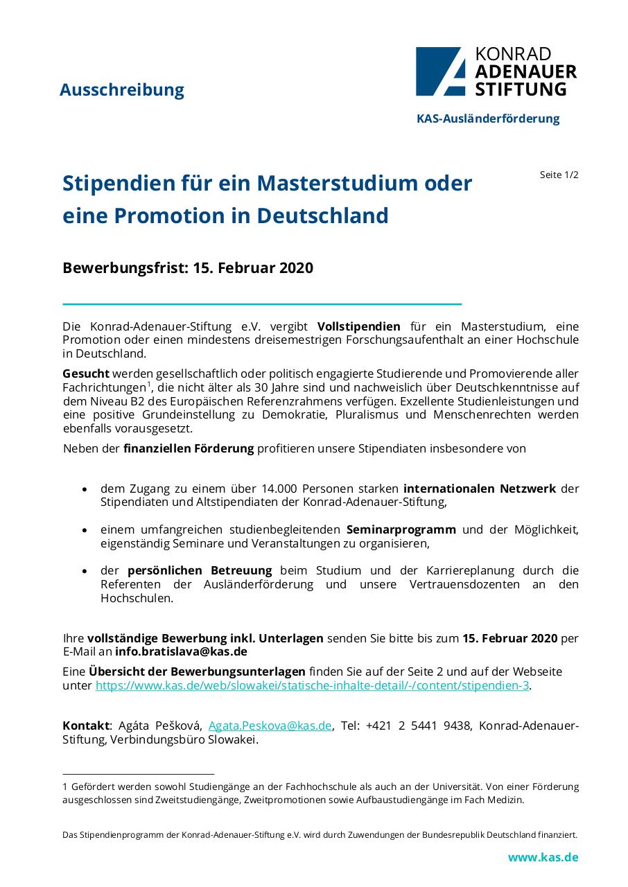 Document preview Ausschreibung KAS_DE.pdf - page 1/2