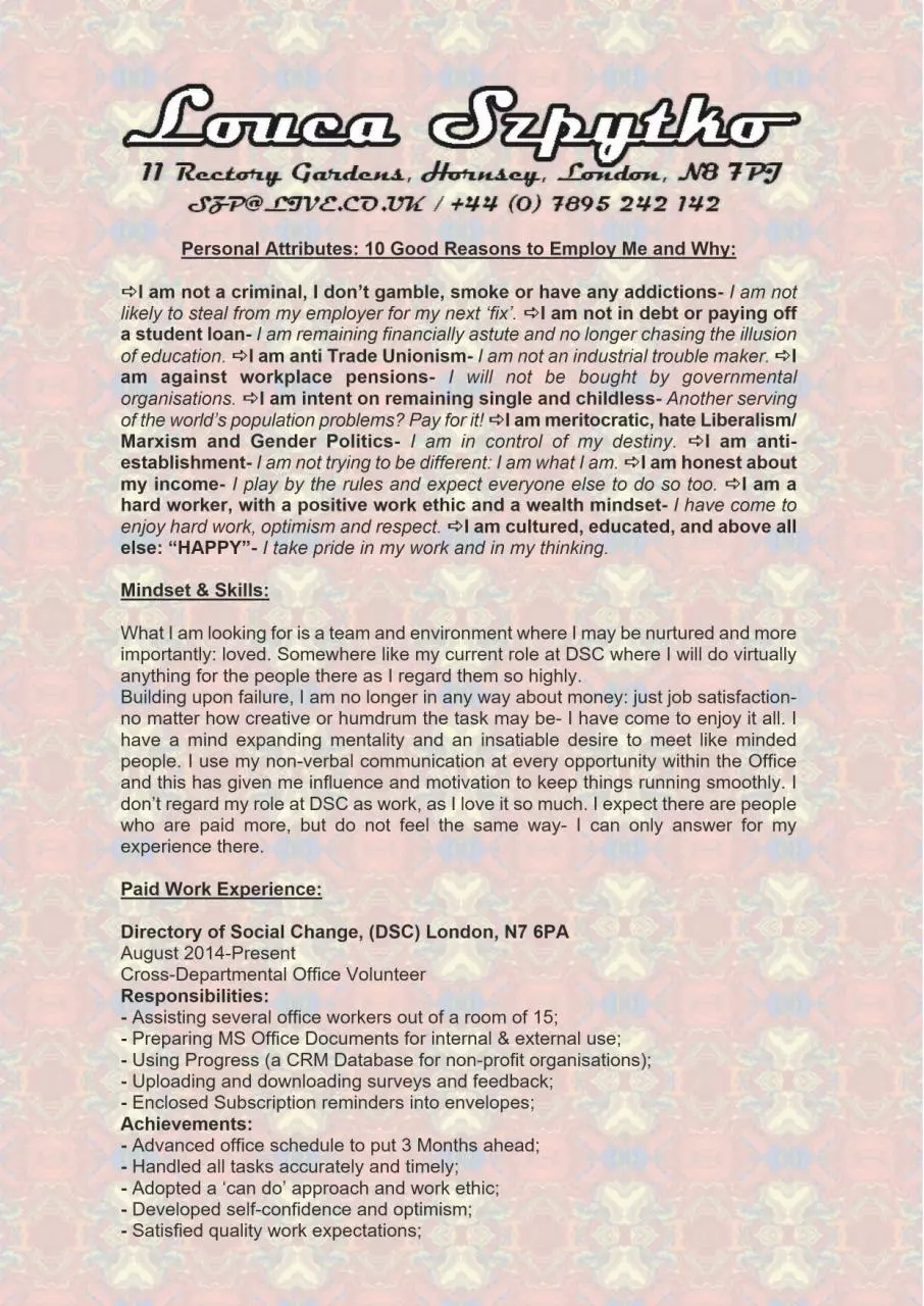 Page 1 of 3, CV Szp Louca