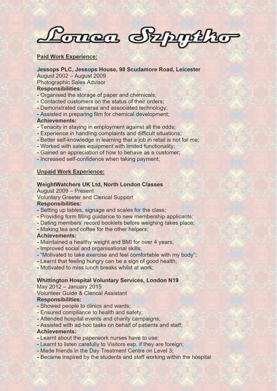 Page 2 of 3, CV Szp Louca