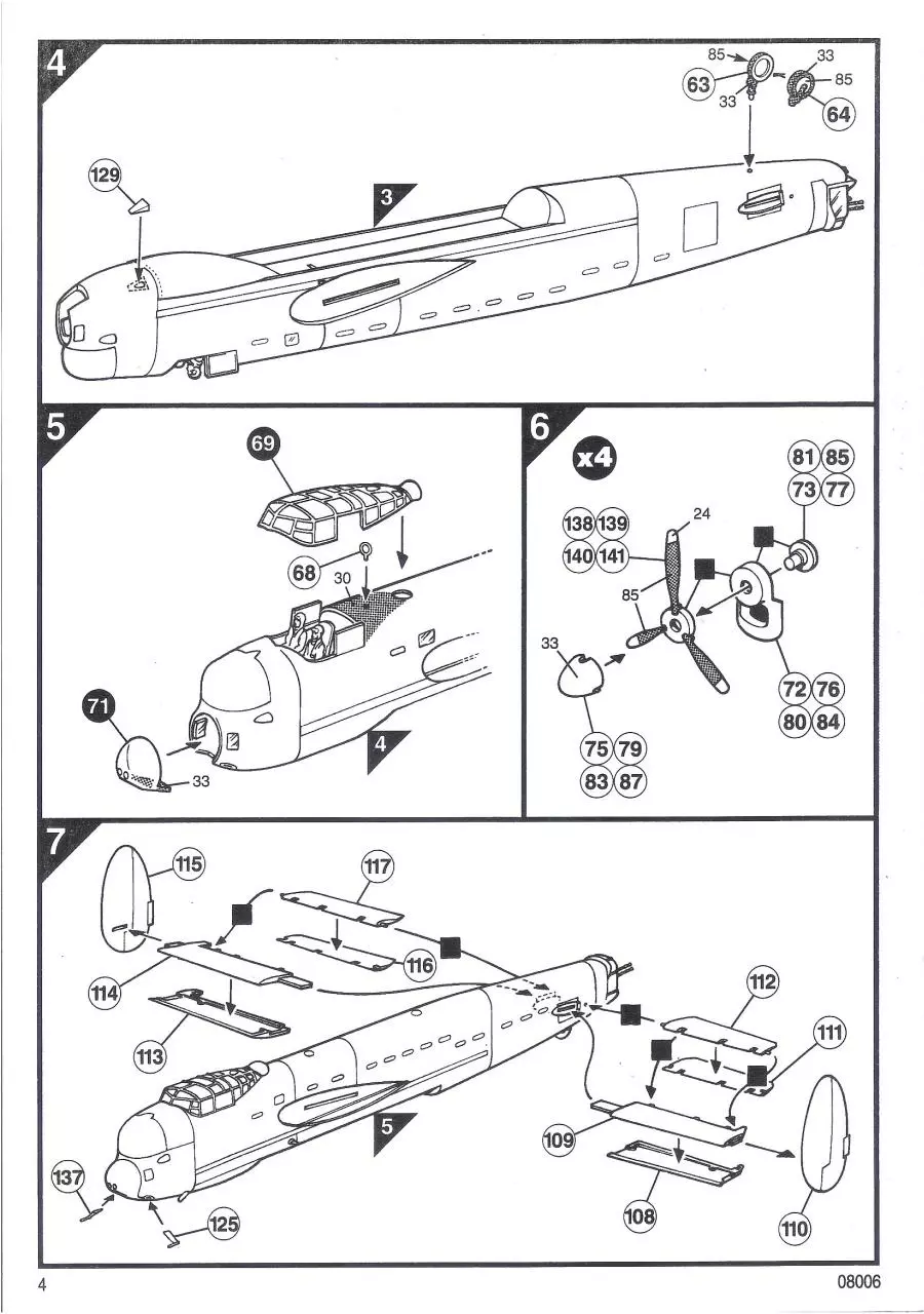 Page 4 of 12, Airfix 72 Avro Lancaster B.I Special (08006)