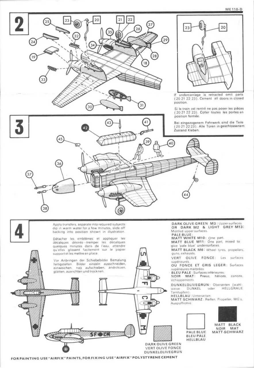 Page 2 of 3, Airfix 72 Messerschmitt 110D (02006 4)