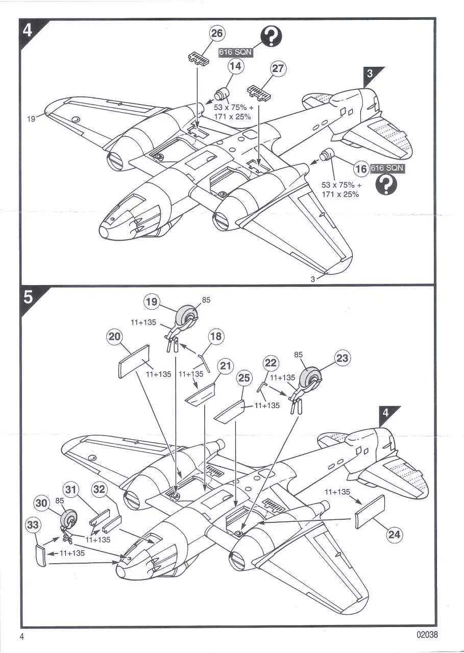 Page 4 of 8, Airfix 72 Gloster Meteor F.III (02038)
