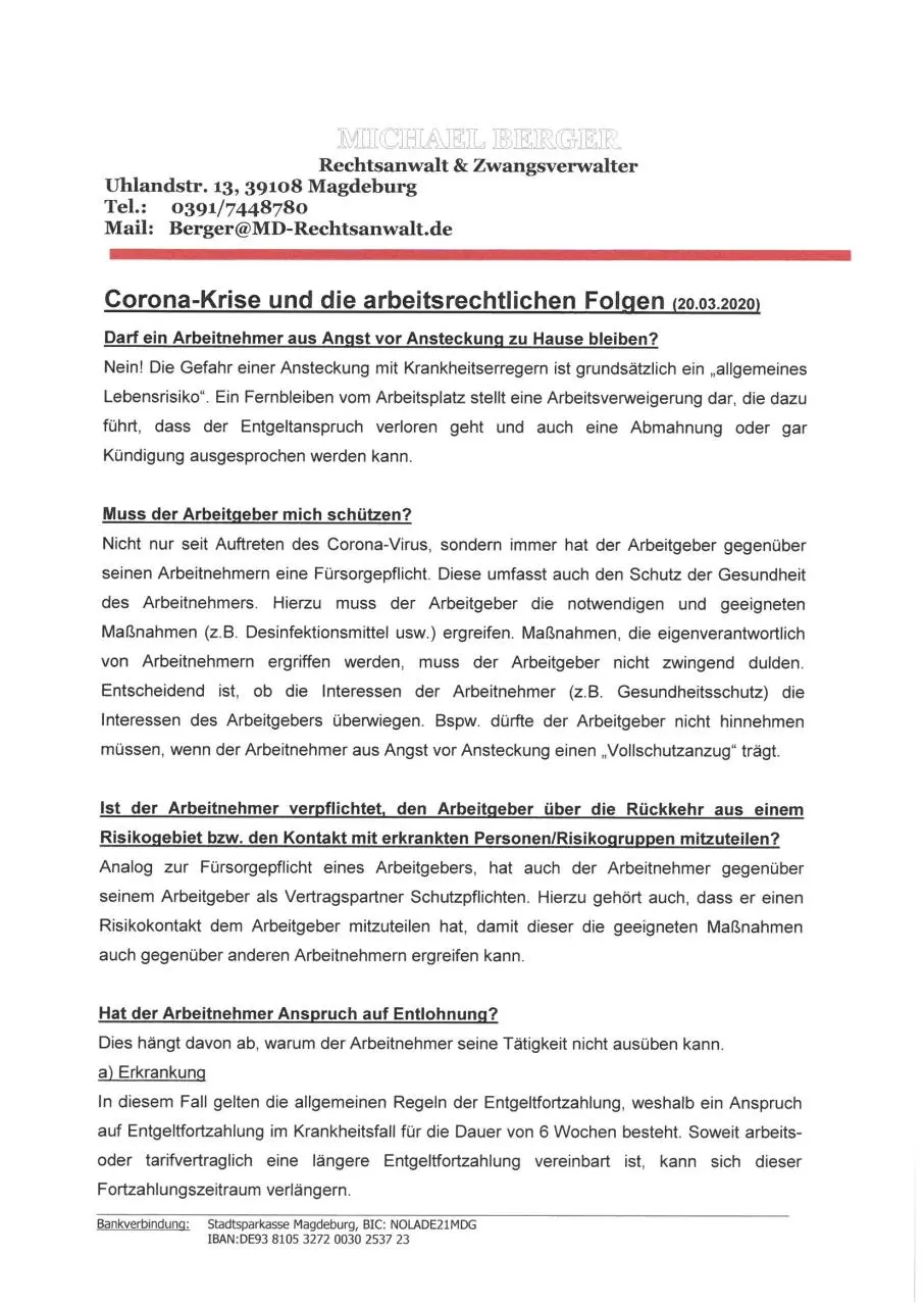 Page 1 of 4, Corona Arbeitsrecht März20