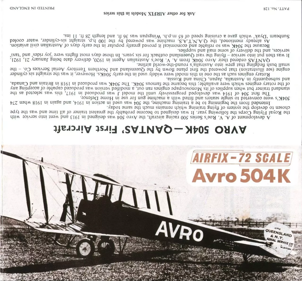 Page 1 of 5, Airfix 72 Avro 504K Qantas (128)
