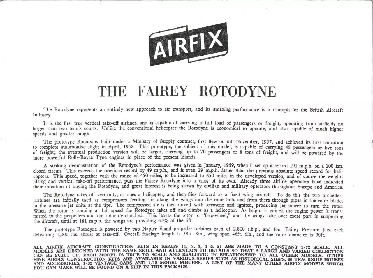 Page 1 of 5, Airfix 72 Fairey Rotodyne (482)