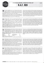 Page 1, Airfix 72 R.A.F. RE8 (01076)