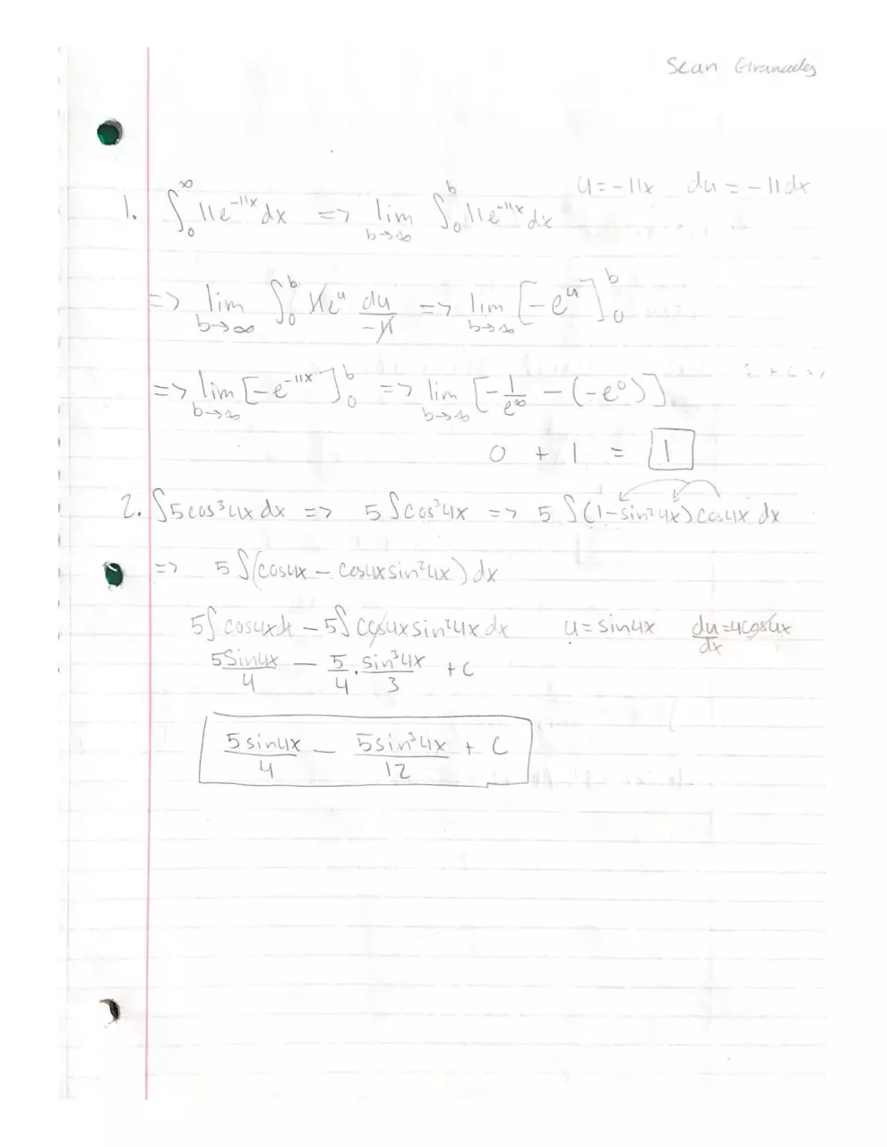 Page 2 of 8, Calc Test 2