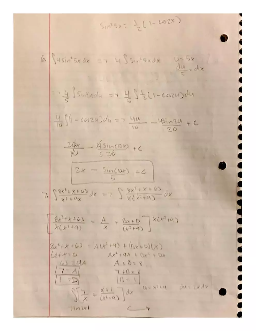 Page 5 of 8, Calc Test 2