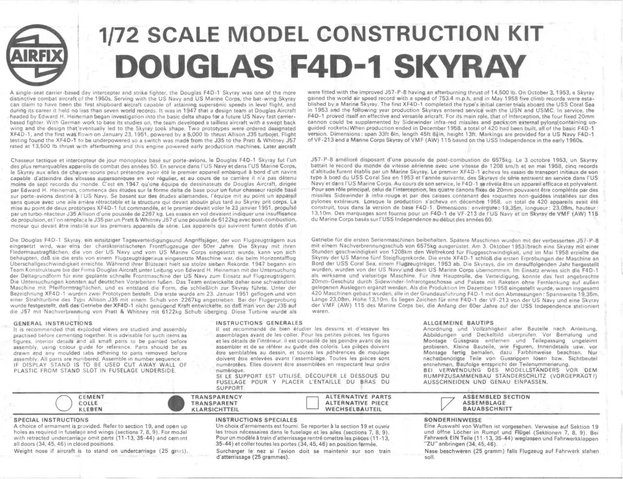 Page 1 of 5, Airfix 72 Douglas F4D 1 Skyray (03027 4)