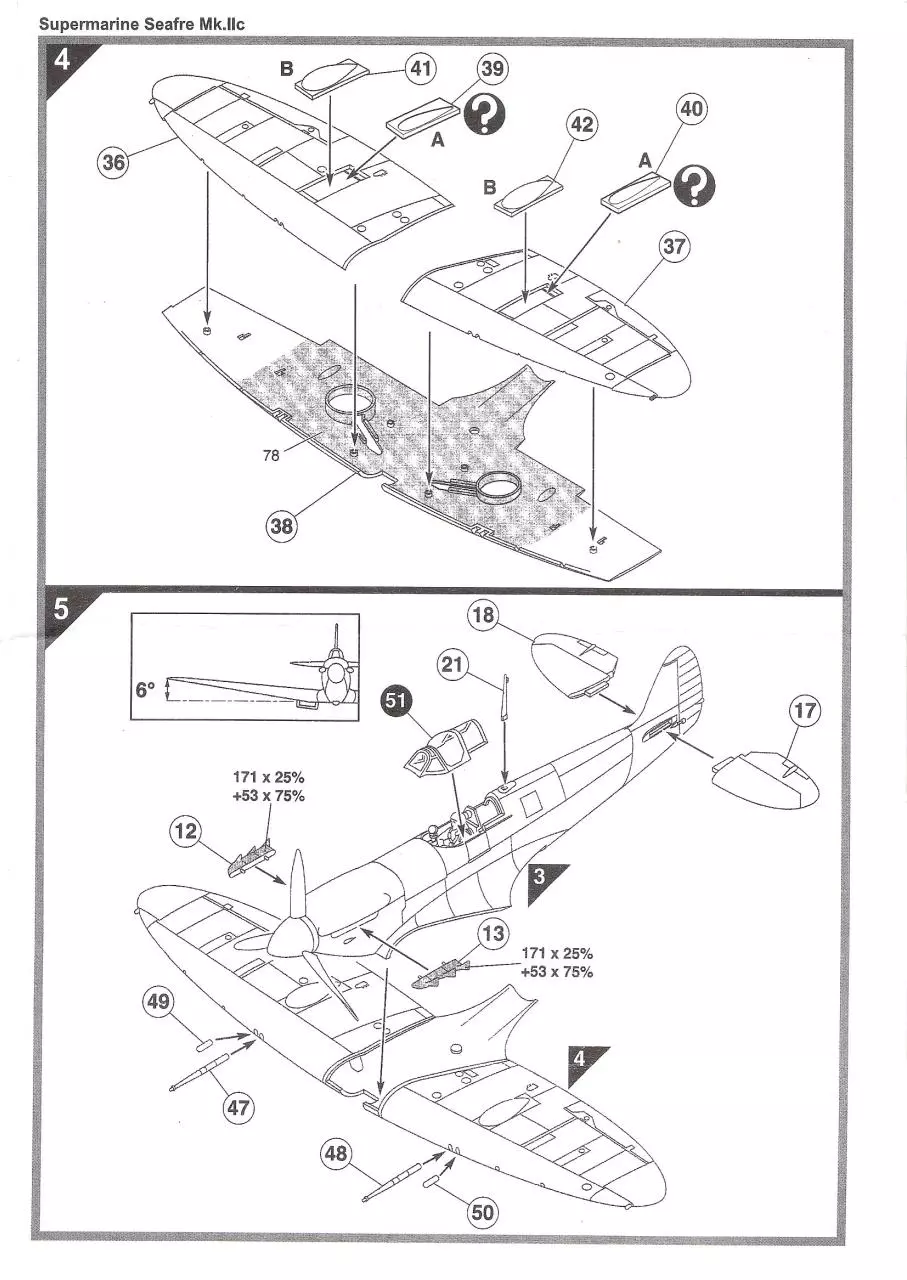 Page 4 of 8, Airfix 72 Supermarine Seafire Mk.IIc (A02035)