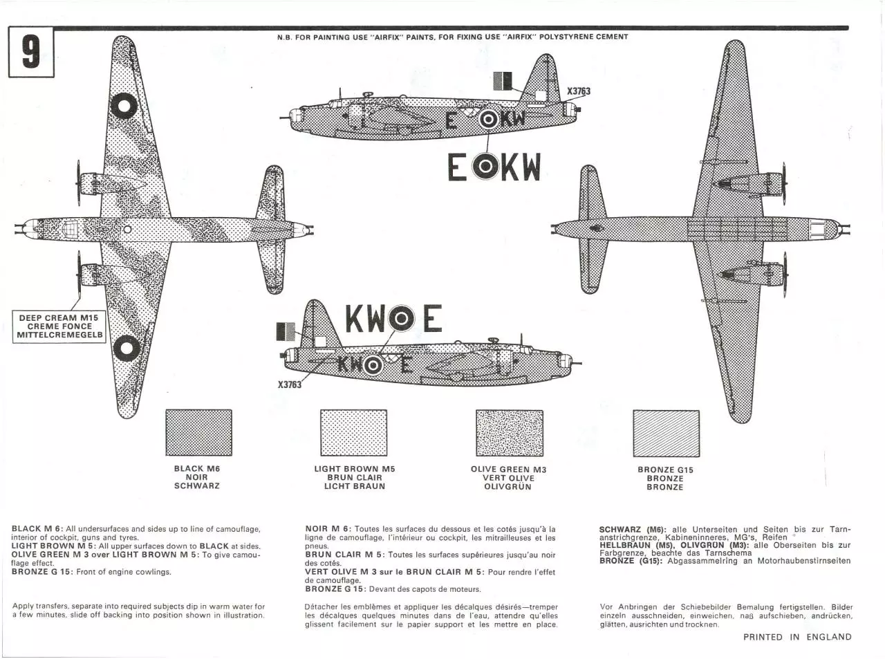 Page 4 of 5, Airfix 72 Vickers Armstrong Wellington B.III (04001 5)