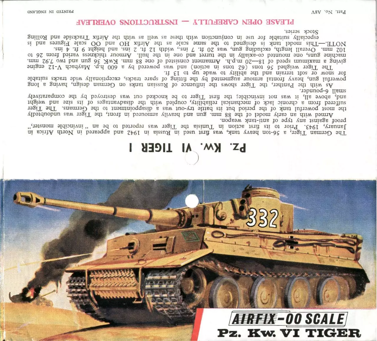 Page 1 of 4, Airfix 76 Pz. Kw. VI Tiger I (A8V)