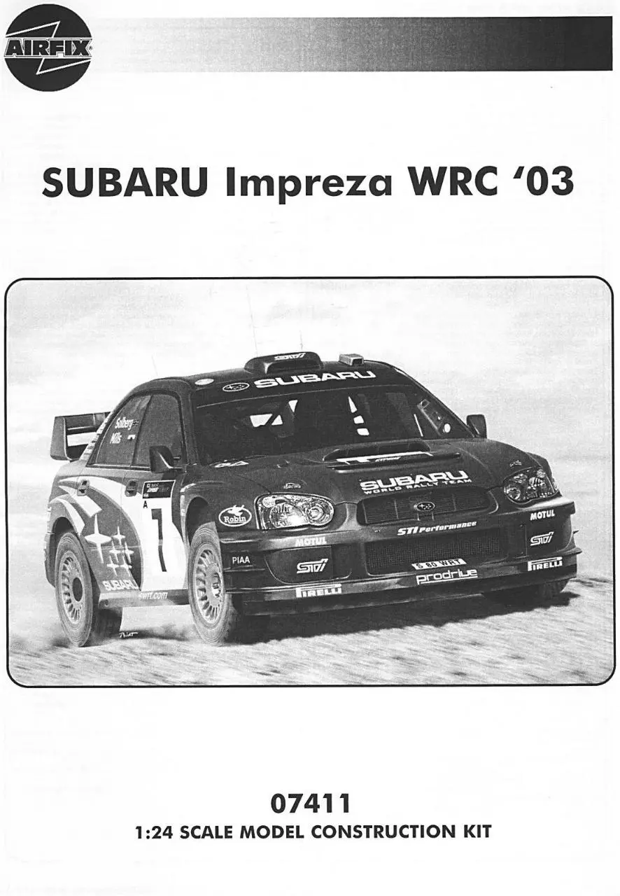 Page 1 of 15, Airfix 24 Subaru Impreza WRC'03 (07411G)