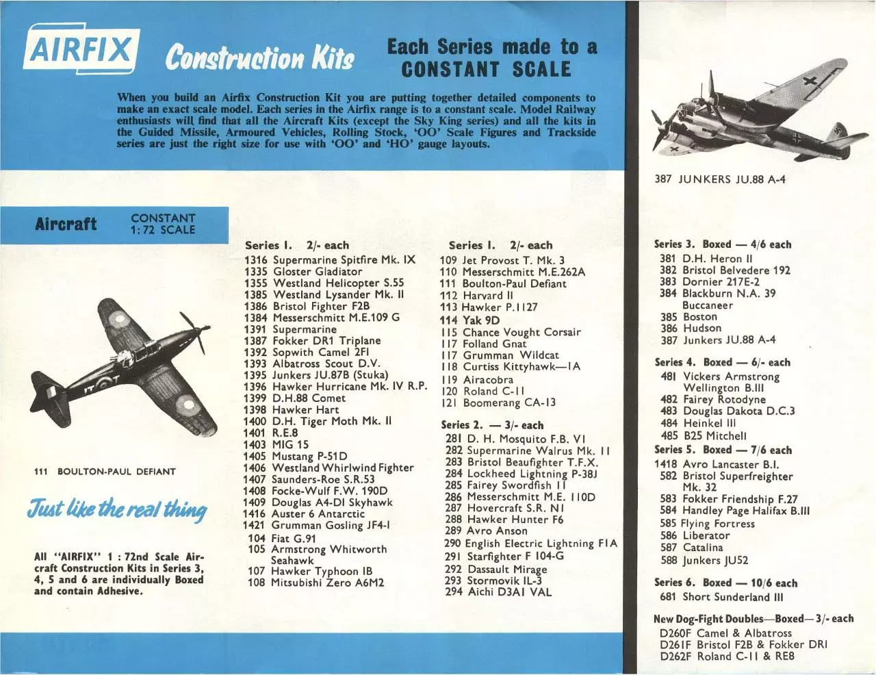 Page 2 of 4, Airfix 1965 Kit List 9th Edition