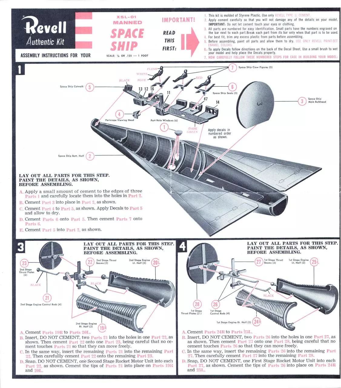 Page 1 of 5, Revell 96 XSL 01 Manned Spaceship (H 1800)