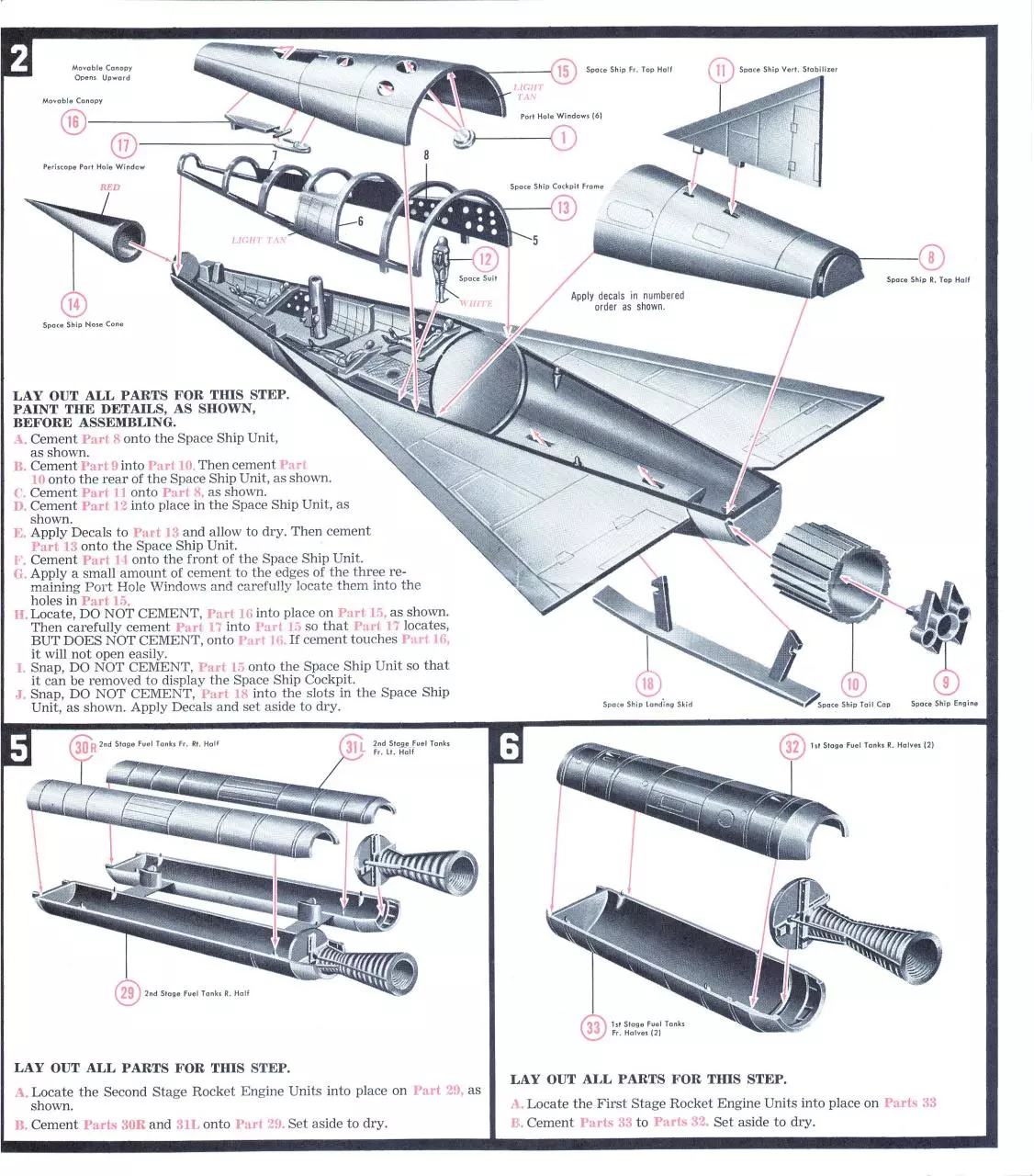 Page 2 of 5, Revell 96 XSL 01 Manned Spaceship (H 1800)