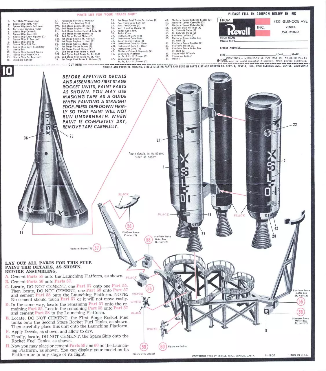 Page 4 of 5, Revell 96 XSL 01 Manned Spaceship (H 1800)