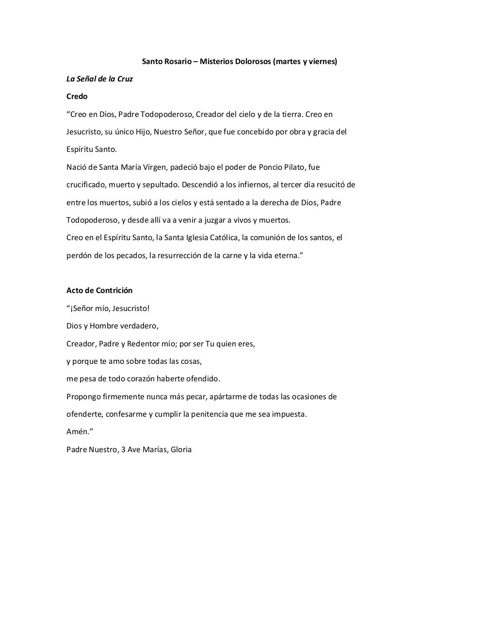 Document preview Santo Rosario - Misterios Dolorosos (20 min).pdf - page 1/4