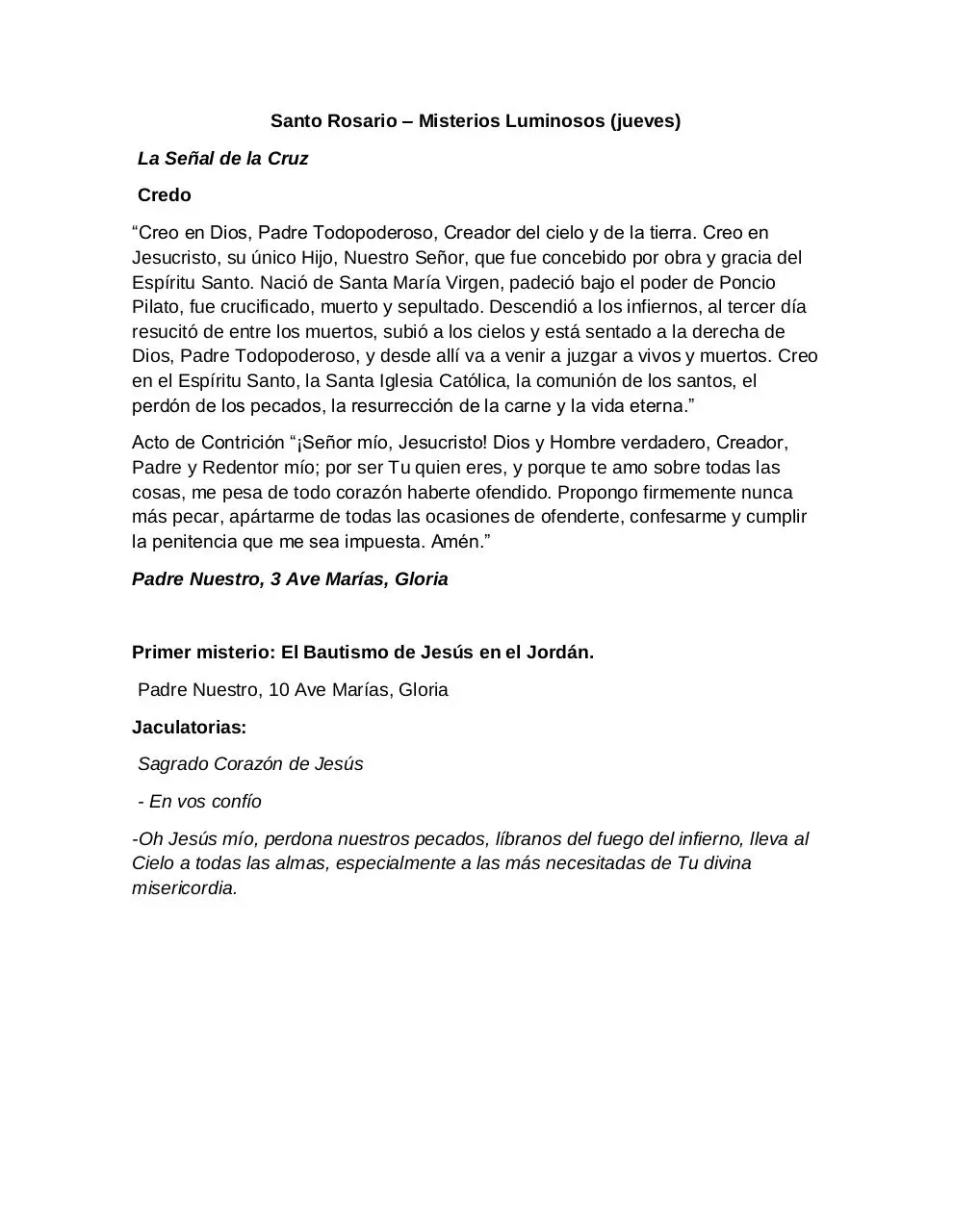 Page 1 of 3, Rosario Misterios Luminosos (20 min)