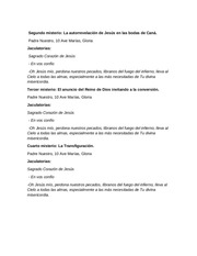 Page 2, Rosario Misterios Luminosos (20 min)