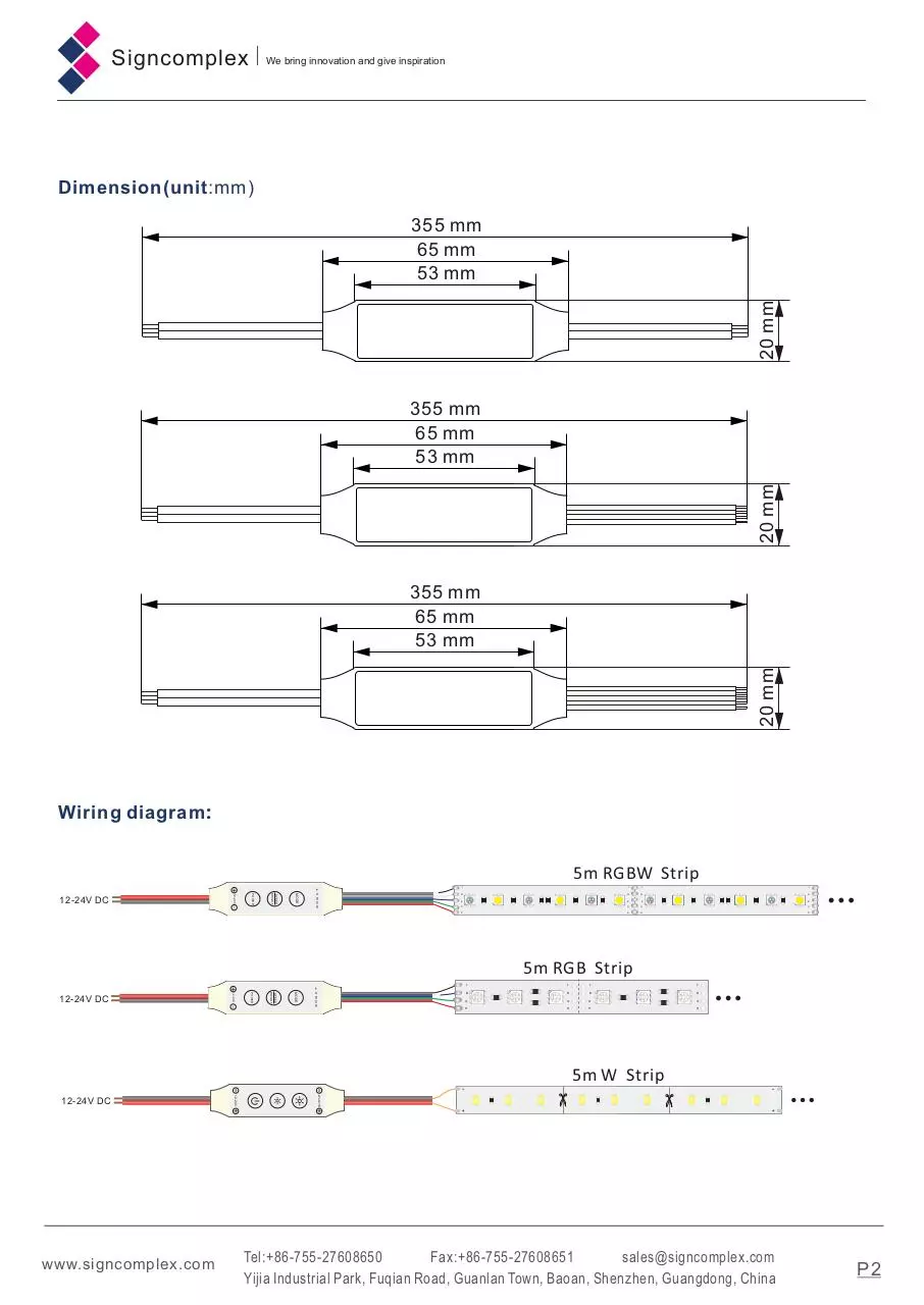 Page 2 of 4, led mini dimming controller lc 0rgb d4 23 lc 000w d4 05 lc rgbw d4 23