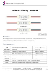 Page 1, led mini dimming controller lc 0rgb d4 23 lc 000w d4 05 lc rgbw d4 23
