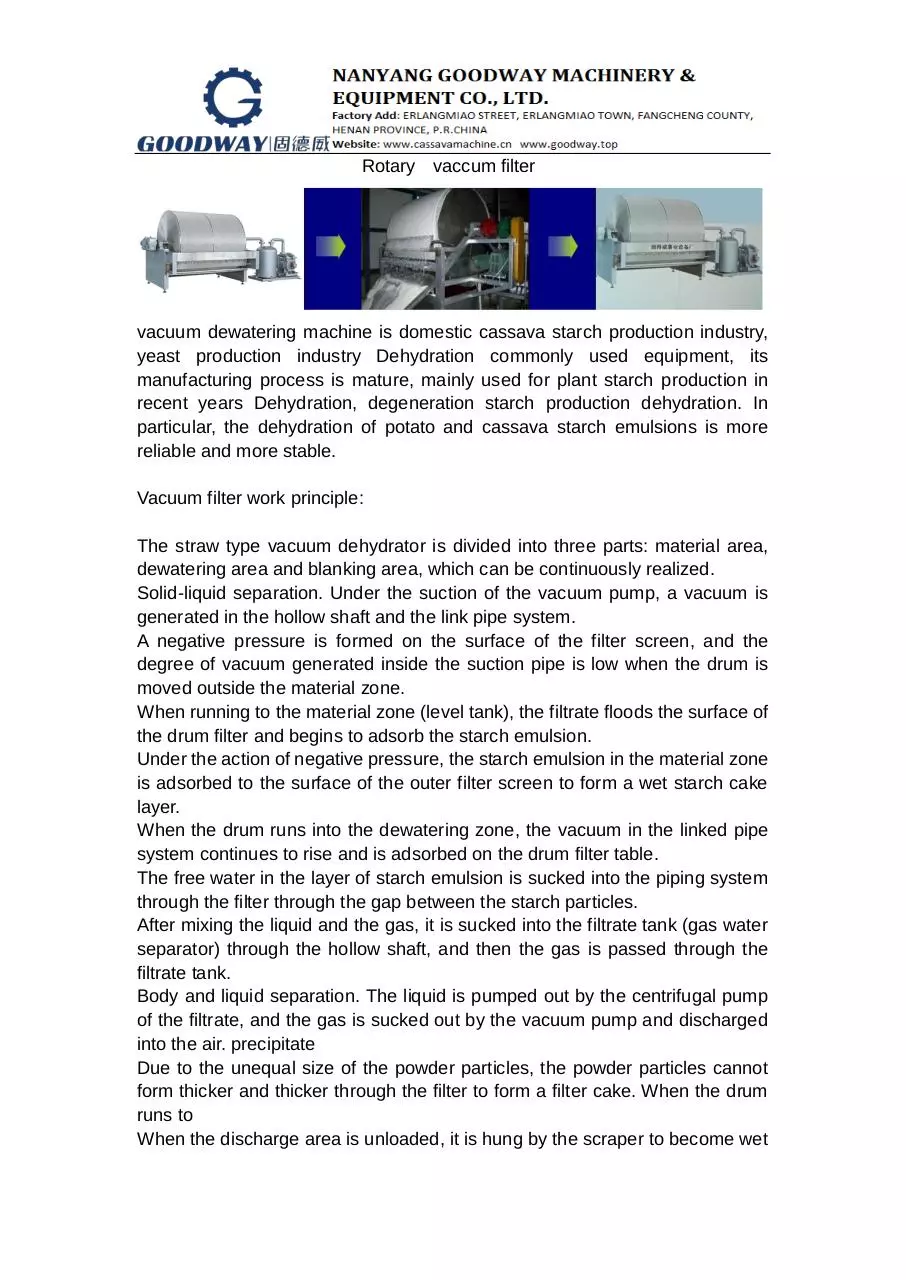 Page 1 of 2, rotary vacuum filter