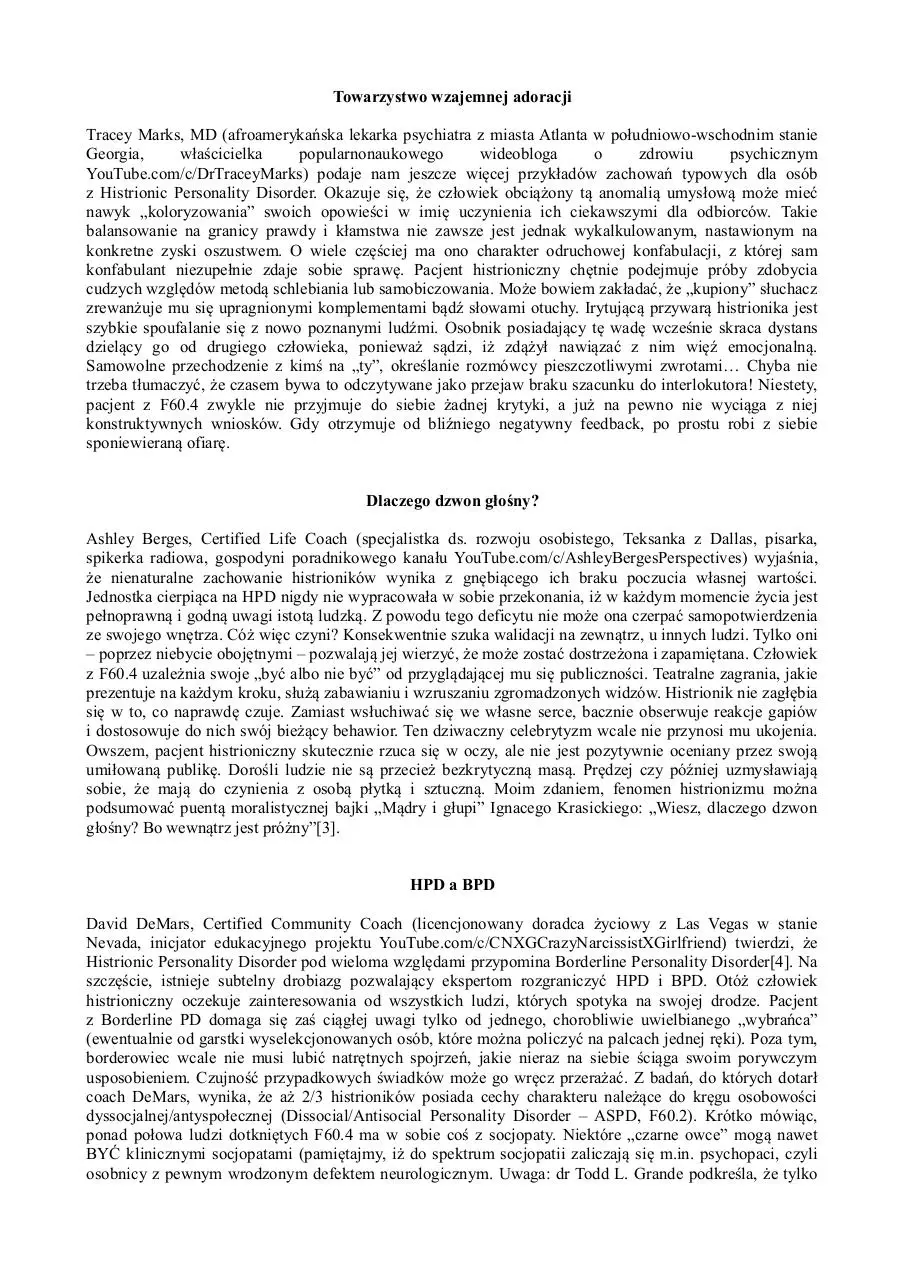 Page 3 of 9, HPD. Narcystyczny celebrytyzm czy kobieca psychopatia