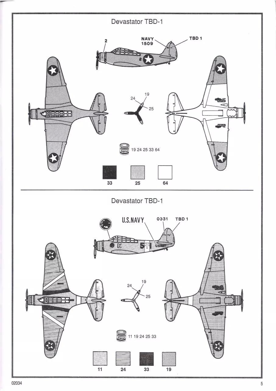 Page 5 of 6, Airfix 72 Douglas TBD 1 Devastator (02034)