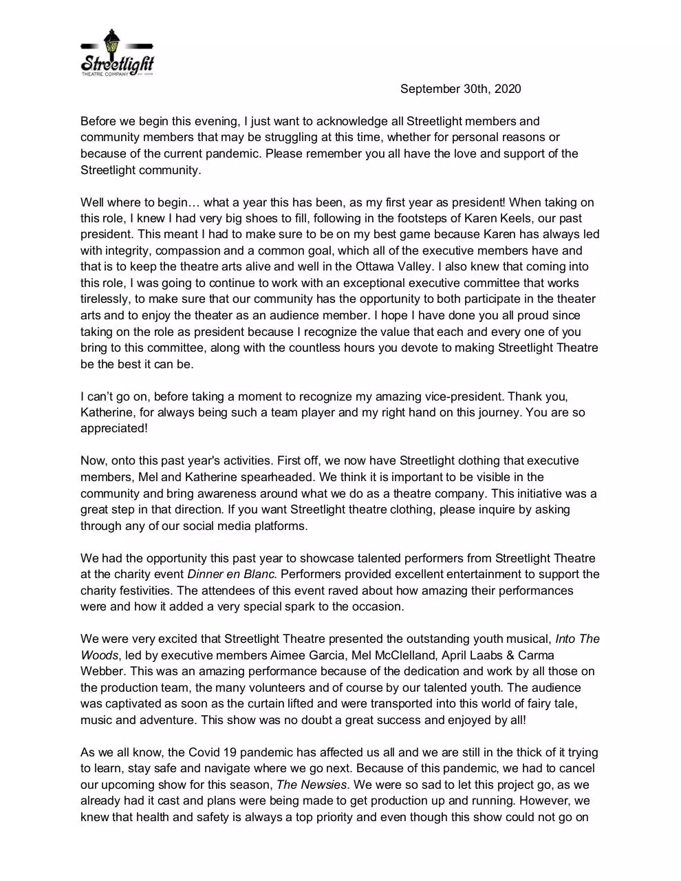 Page 1 of 2, Streetlight Theatre's 2019 2020 Accomplishments (1)