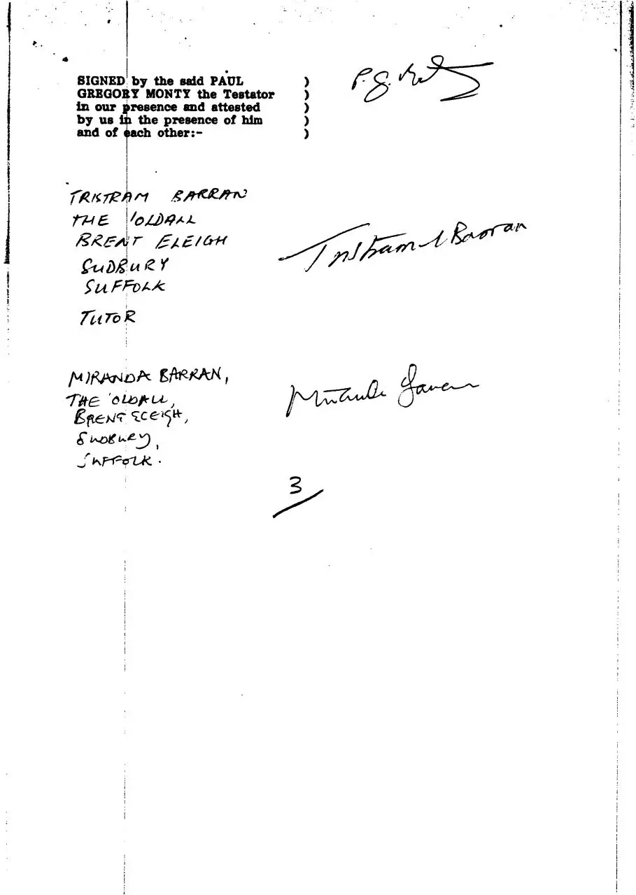 Page 4 of 4, paul gregory monty last will and testament 27apr 1988