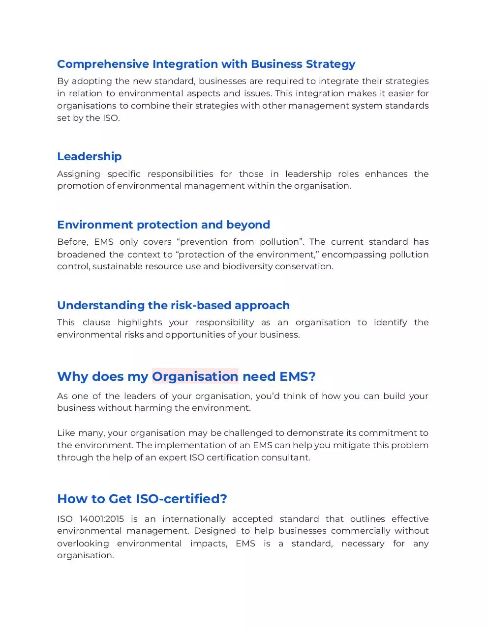 Page 3 of 6, Environmental Management System Fact Sheet