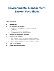 Page 1, Environmental Management System Fact Sheet